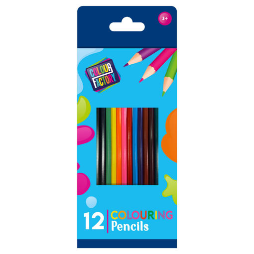 Picture of COLOUR FACTORY COLOURING PENCILS 12 PACK